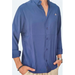LACİVERT BEYMEN GÖMLEK
