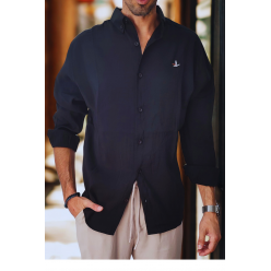 SİYAH BEYMEN GÖMLEK